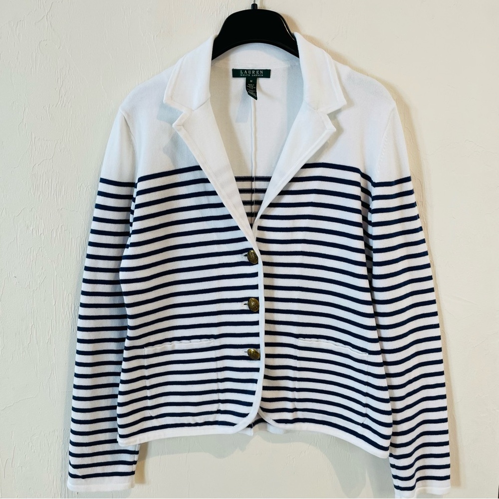 Ralph Lauren Striped Sweater Blazer